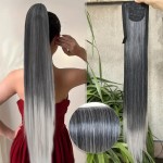 Extensie de par coada dreapta cu snur 85 cm Cod D131BT0906 Brunet cu Grey Ombre Extensie de par coada dreapta cu snur 85 cm Cod D131BT0906 Brunet cu Grey Ombre